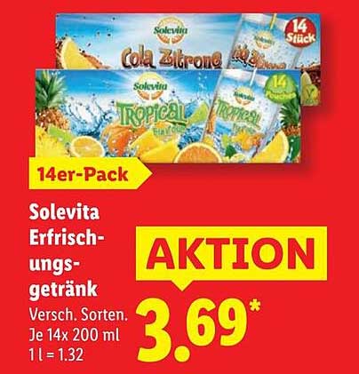 Solevita Erfrischungsgetränk 14er-Pack