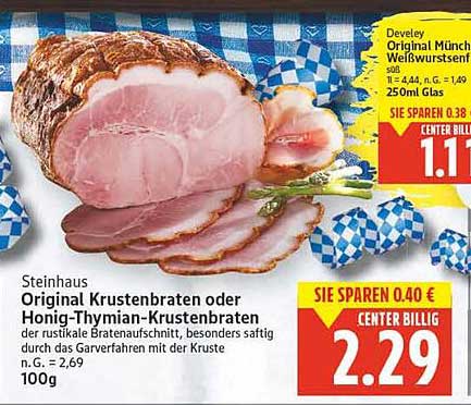 Steinhaus Original Krustenbraten oder Honig-Thymian-Krustenbraten