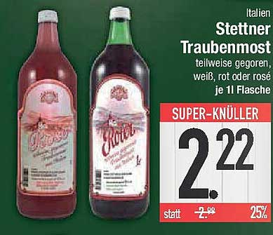 Stettner Traubenmost 1L - Teilweise gegoren, weiß, rot oder rosé