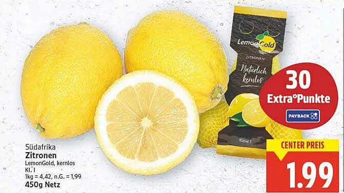 Südafrika Zitronen LemonGold, kernlos 450g