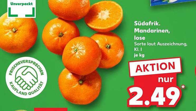 Südafrikanische Mandarinen, lose, je kg - Jetzt nur 2,49€!
