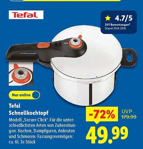Tefal Schnellkochtopf Modell 'Secure Click'