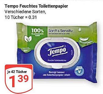 Tempo Feuchtes Toilettenpapier