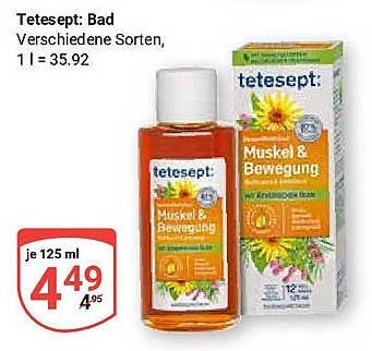 Tetesept Muskel & Bewegung Bad, 125 ml
