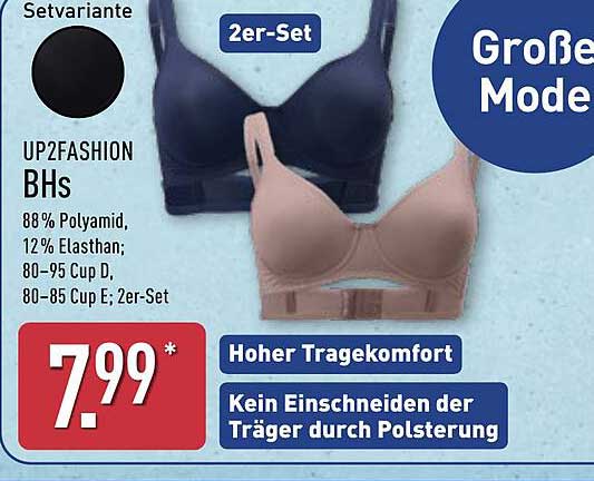 UP2FASHION BHs - 2er-Set in verschiedenen Farben