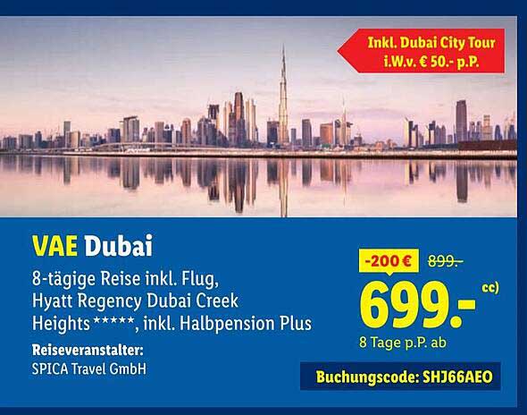 VAE Dubai - 8-tägige Reise inkl. Flug und Hyatt Regency Dubai Creek Heights *****