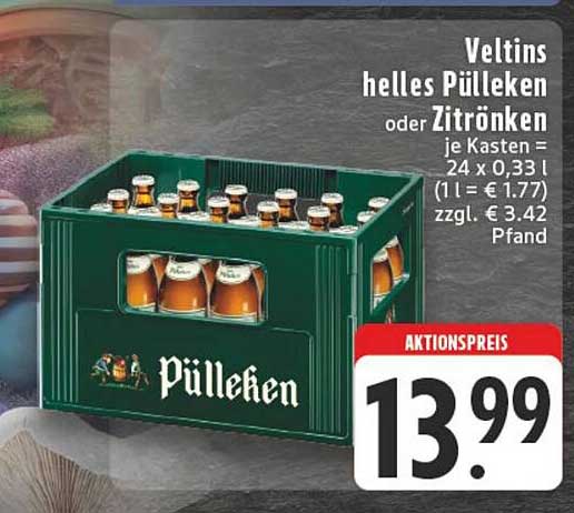 Veltins helles Pülleken oder Zitrönken - Kasten