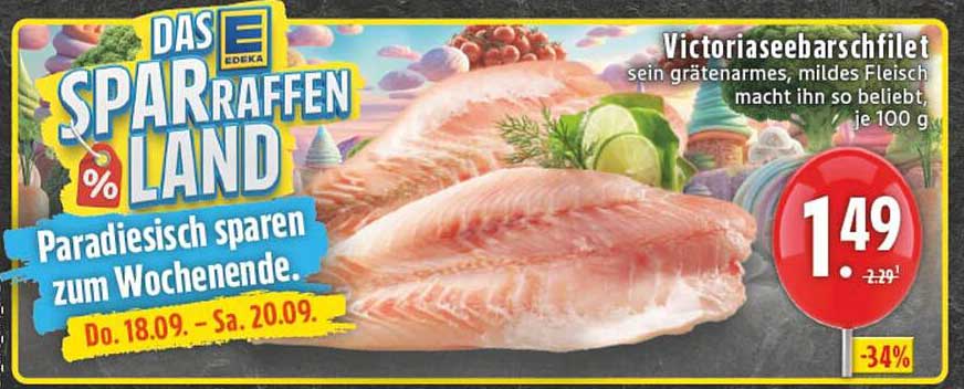 Victoriaseebarschfilet - 100 g für nur 1,49 €