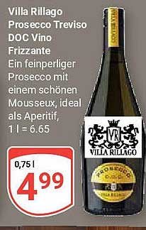 Villa Rillago Prosecco Treviso DOC Vino Frizzante