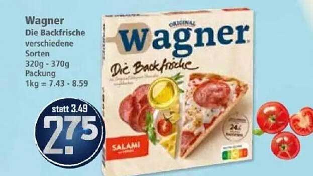 Wagner Die Backfrische verschiedene Sorten 320g - 370g Packung