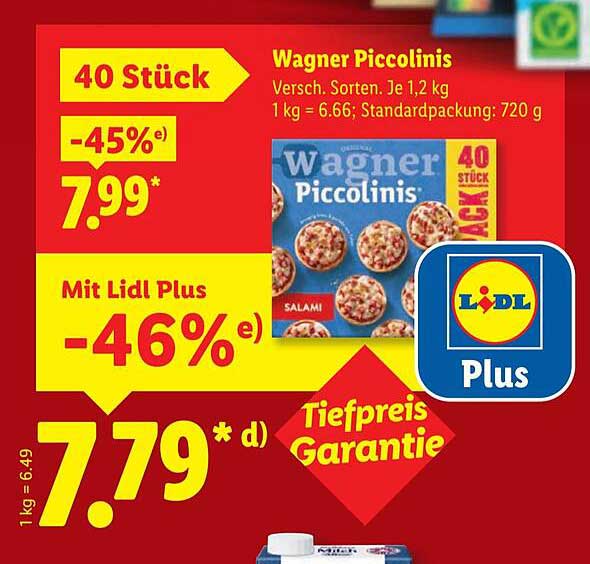 Wagner Piccolinis – 40 Stück, verschiedene Sorten