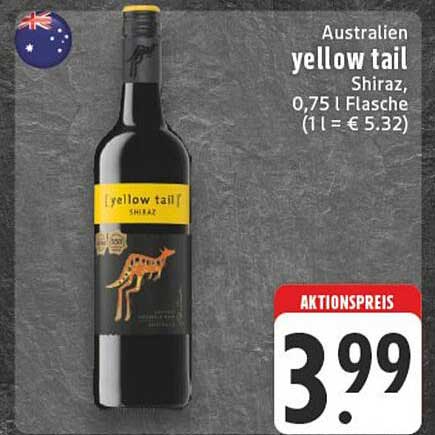 yellow tail Shiraz, 0,75 L Flasche