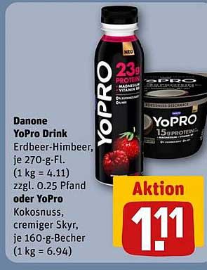 YoPro Drink Erdbeer-Himbeere 270 g - Aktionspreis!