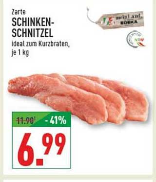 Zarte Schinkenschnitzel, ideal zum Kurzbraten, je 1 kg