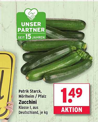 Zucchini - Klasse I aus Deutschland, je kg