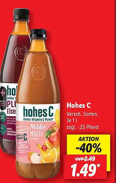Hohes C Im Angebot