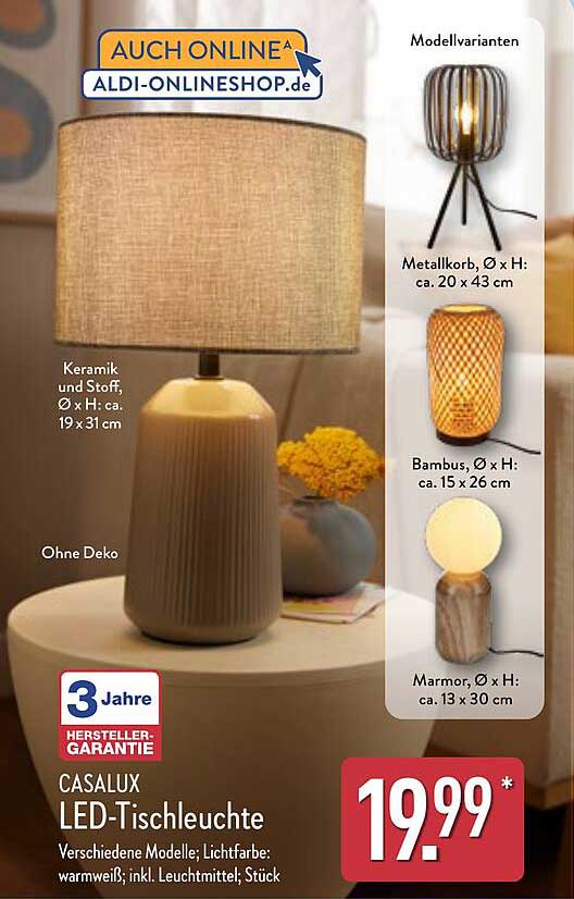 Aldi Tischleuchte Led