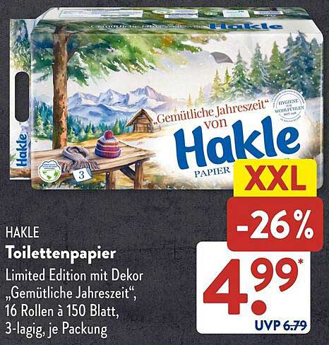 Spannende Hakle Toilettenpapier Angebot Bild