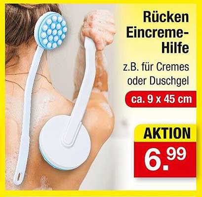 Rücken Eincreme-Hilfe