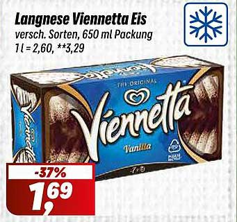 Langnese Viennetta Eis versch. Sorten, 650 ml Packung 1 l = 2,60, **3,29