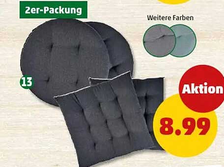 2er-Packung Kissen in verschiedenen Farben