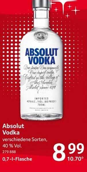Absolut Vodka verschiedene Sorten, 40 % Vol, 0,7 l-Flasche
