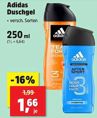 Adidas Duschgel - verschiedene Sorten