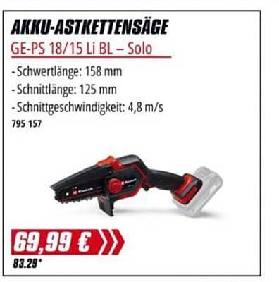 AKKU-ASTKETTEN SÄGE GE-PS 18/15 Li BL - Solo
