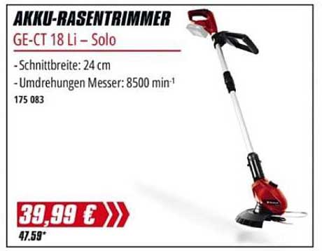 AKKU-RASENTRIMMER GE-CT 18 Li – Solo
