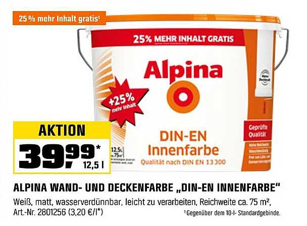 ALPINA WAND- UND DECKENFARBE „DIN-EN INNENFARBE“