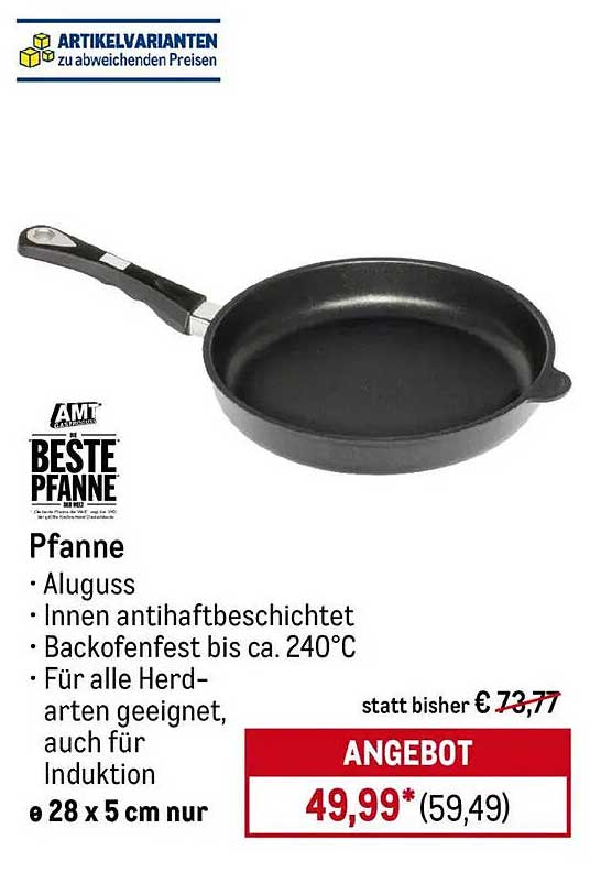 AMT Beste Pfanne - Aluguss, 28 x 5 cm - Angebot!