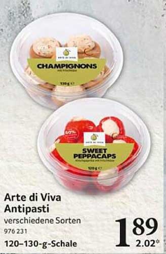 Arte di Viva Antipasti verschiedene Sorten 120-130 g