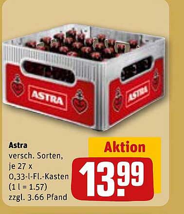 Astra Bierkasten 27 x 0,33 l - Aktion