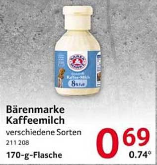 Bärenmarke Kaffeemilch verschiedene Sorten - 170-g-Flasche
