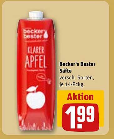 Becker's Bester Klare Äpfelsäfte 1-l-Packung