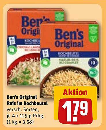 Ben's Original Reis im Kochbeutel - verschiedene Sorten