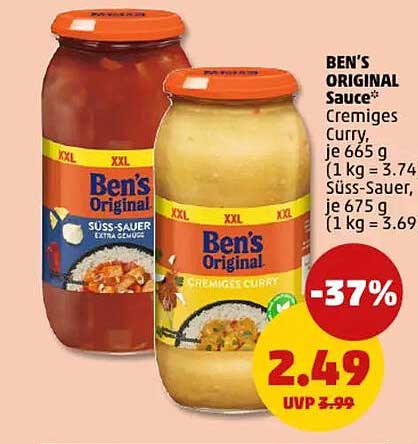 BEN'S ORIGINAL Sauce – Cremiges Curry und Süß-Sauer