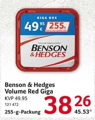 Benson & Hedges Volume Red Giga Box 255 g
