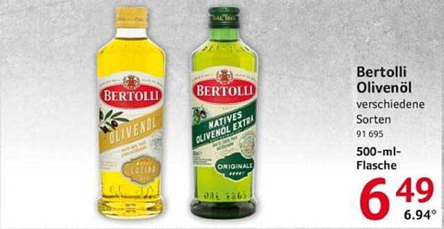 Bertolli Olivenöl verschiedene Sorten 500-ml-Flasche