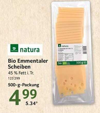 Bio Emmentaler Scheiben 500-g-Packung