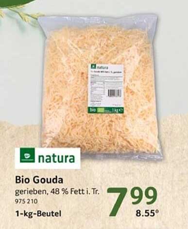 Bio Gouda gerieben, 48 % Fett i. Tr.