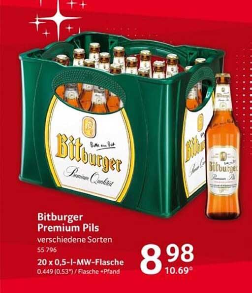 Bitburger Premium Pils - 20 x 0,5 l-MW-Flasche