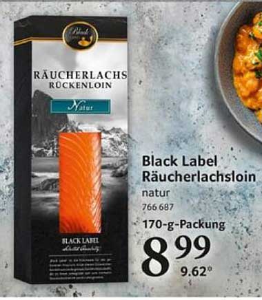 Black Label Räucherlachsloin natur 170 g