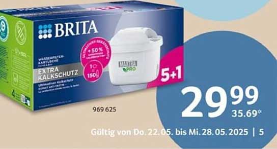 BRITA Wasserfilter Kartusche Extra Kalkschutz 5+1