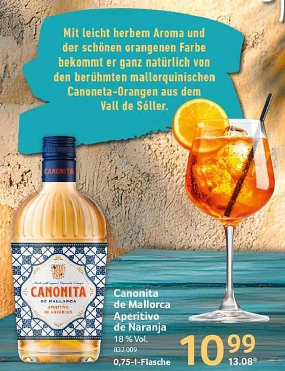 Canonita de Mallorca Aperitivo de Naranja 0,75 l
