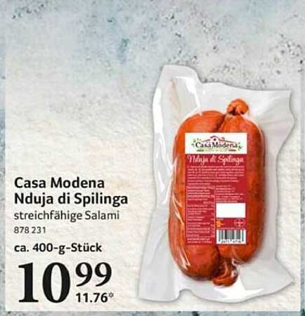 Casa Modena Nduja di Spilinga streichfähige Salami