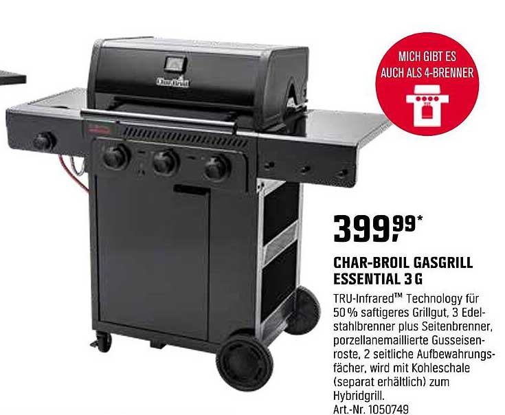 CHAR-BROIL GASGRILL ESSENTIAL 3 G