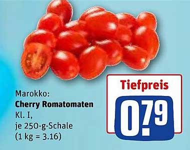 Cherry Romatomaten Kl. I, je 250-g-Schale