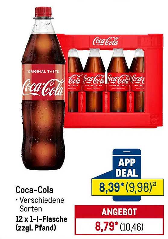 Coca-Cola 12 x 1-L-Flasche (verschiedene Sorten)