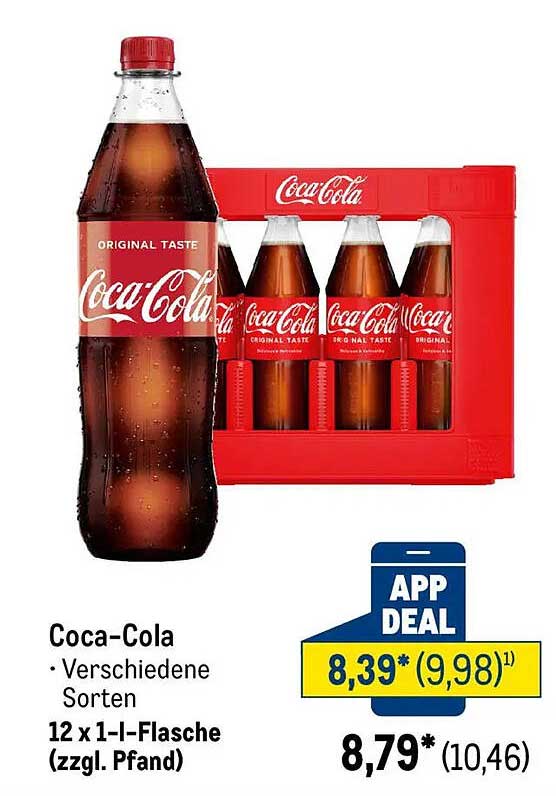 Coca-Cola 12 x 1-Liter-Flasche (zzgl. Pfand)